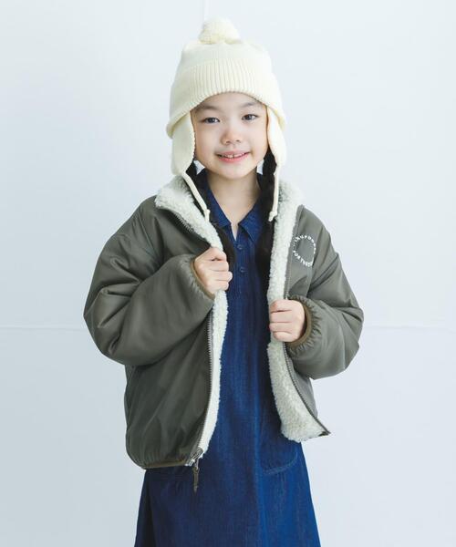 URBAN RESEARCH DOORS(アーバンリサーチドアーズ)の「リバーシブルボアジャケット(KIDS)(その他アウター・キッズ・ブラック系その他/グリーン系その他・135/120/105)」の2枚目の写真