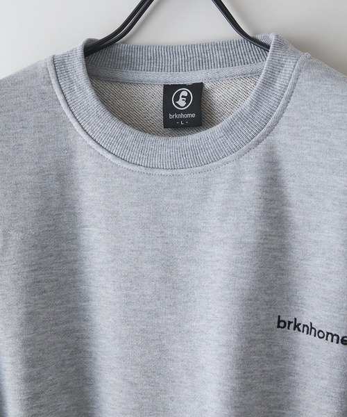 brknhome（ブロークンホーム）の「【BRKNHOME/ブロークンホーム】スプレープリント スウェットトレーナー（スウェット・メンズ・ブラック/杢グレー・MEDIUM/LARGE）」の4枚目の写真