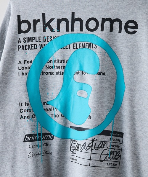 brknhome（ブロークンホーム）の「【BRKNHOME/ブロークンホーム】スプレープリント スウェットトレーナー（スウェット・メンズ・ブラック/杢グレー・MEDIUM/LARGE）」の7枚目の写真