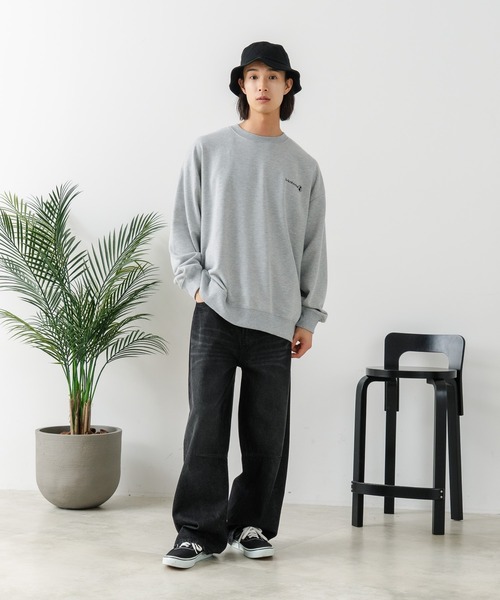 brknhome（ブロークンホーム）の「【BRKNHOME/ブロークンホーム】スプレープリント スウェットトレーナー（スウェット・メンズ・ブラック/杢グレー・MEDIUM/LARGE）」の10枚目の写真