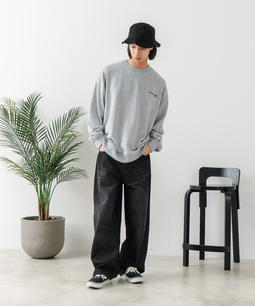 brknhome（ブロークンホーム）の「【BRKNHOME/ブロークンホーム】スプレープリント スウェットトレーナー（スウェット・メンズ・ブラック/杢グレー・MEDIUM/LARGE）」の11枚目の写真