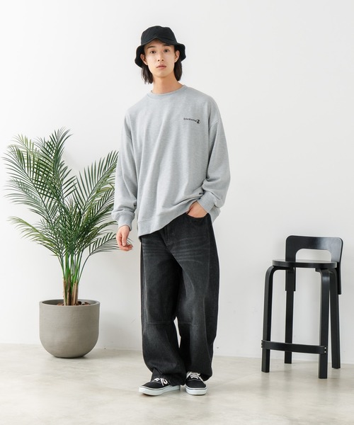 brknhome（ブロークンホーム）の「【BRKNHOME/ブロークンホーム】スプレープリント スウェットトレーナー（スウェット・メンズ・ブラック/杢グレー・MEDIUM/LARGE）」の12枚目の写真