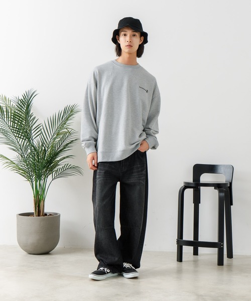 brknhome（ブロークンホーム）の「【BRKNHOME/ブロークンホーム】スプレープリント スウェットトレーナー（スウェット・メンズ・ブラック/杢グレー・MEDIUM/LARGE）」の13枚目の写真
