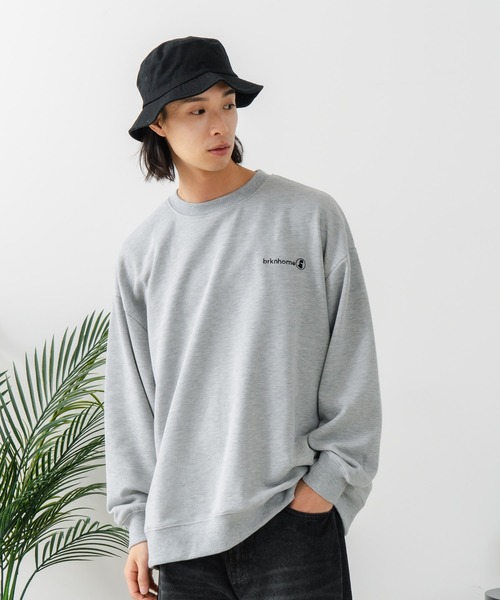 brknhome（ブロークンホーム）の「【BRKNHOME/ブロークンホーム】スプレープリント スウェットトレーナー（スウェット・メンズ・ブラック/杢グレー・MEDIUM/LARGE）」の16枚目の写真