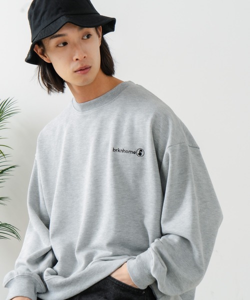 brknhome（ブロークンホーム）の「【BRKNHOME/ブロークンホーム】スプレープリント スウェットトレーナー（スウェット・メンズ・ブラック/杢グレー・MEDIUM/LARGE）」の22枚目の写真