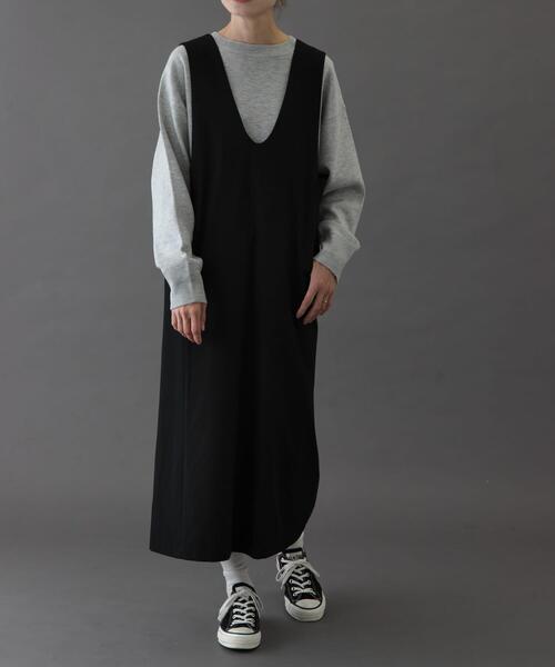 FORK&SPOON（フォークアンドスプーン）の「FORK&SPOON　ダブルフェイスクルーネックニット（ニット/セーター・レディース・グレー系その他/オフホワイト/ブルー・1）」の8枚目の写真