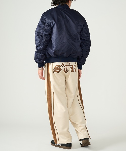 STARTER(スターター)の「【STARTER】フェイクスエード配色切り替えワイドトラックパンツ ST-ST264(その他パンツ・メンズ・オフホワイト/ブラック/ブラウン・M/L)」の9枚目の写真