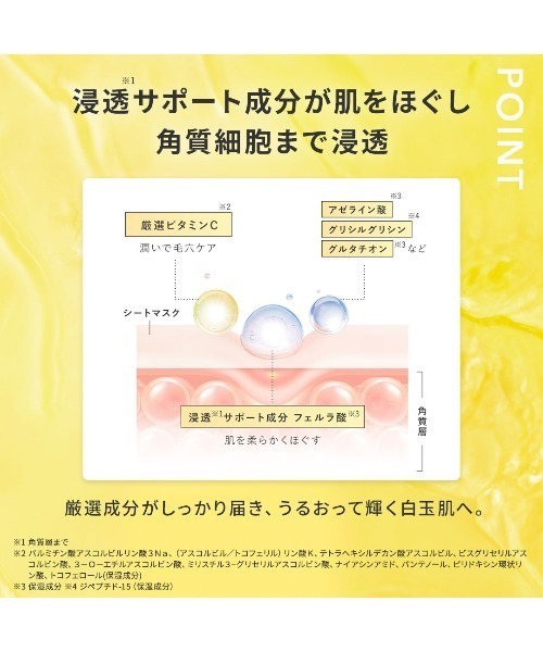 PERFECT ONE FOCUS(パーフェクトワンフォーカス)の「【3個セット】パーフェクトワンフォーカス VCチャージ スムースマスク(パック/フェイスマスク・レディース・その他・FREE)」の5枚目の写真