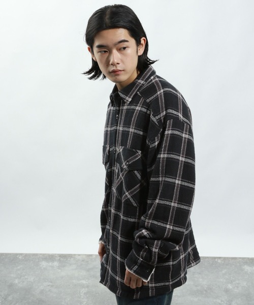 BAYFLOW（ベイフロー）の「ヴィンテージライクボアシャツ（シャツ/ブラウス・メンズ・ブラック/ホワイト/レッド/ブルー・MEDIUM/LARGE）」の3枚目の写真