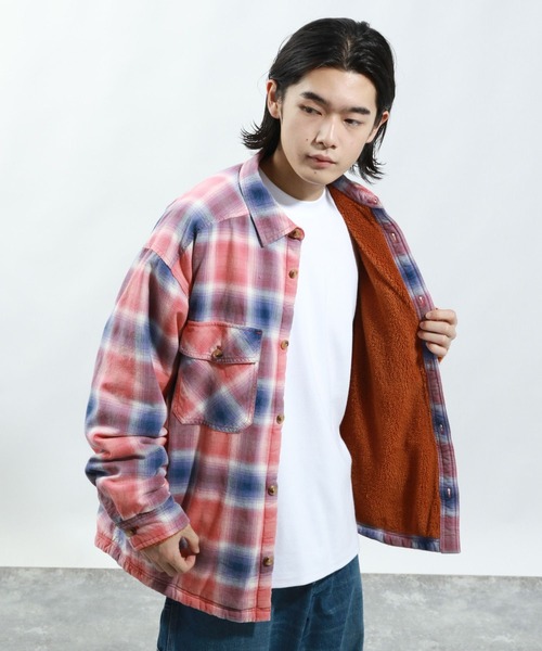 BAYFLOW（ベイフロー）の「ヴィンテージライクボアシャツ（シャツ/ブラウス・メンズ・ブラック/ホワイト/レッド/ブルー・MEDIUM/LARGE）」の5枚目の写真