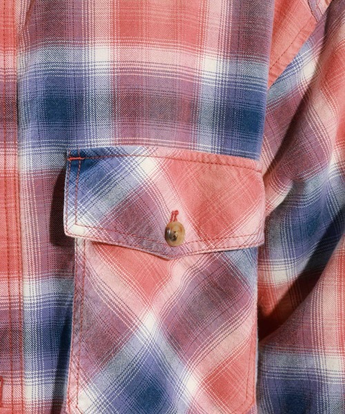 BAYFLOW（ベイフロー）の「ヴィンテージライクボアシャツ（シャツ/ブラウス・メンズ・ブラック/ホワイト/レッド/ブルー・MEDIUM/LARGE）」の7枚目の写真