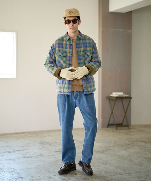 BAYFLOW（ベイフロー）の「ヴィンテージライクボアシャツ（シャツ/ブラウス・メンズ・ブラック/ホワイト/レッド/ブルー・MEDIUM/LARGE）」の10枚目の写真