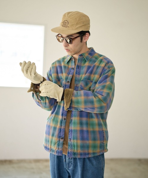 BAYFLOW（ベイフロー）の「ヴィンテージライクボアシャツ（シャツ/ブラウス・メンズ・ブラック/ホワイト/レッド/ブルー・MEDIUM/LARGE）」の11枚目の写真