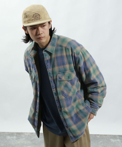 BAYFLOW（ベイフロー）の「ヴィンテージライクボアシャツ（シャツ/ブラウス・メンズ・ブラック/ホワイト/レッド/ブルー・MEDIUM/LARGE）」の14枚目の写真