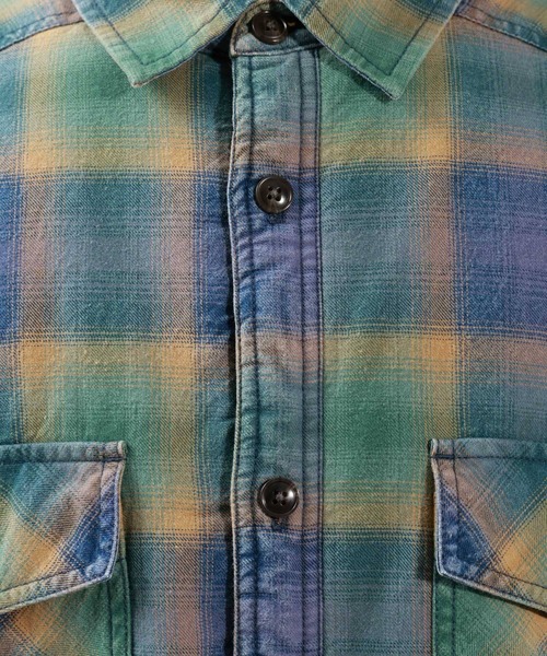 BAYFLOW（ベイフロー）の「ヴィンテージライクボアシャツ（シャツ/ブラウス・メンズ・ブラック/ホワイト/レッド/ブルー・MEDIUM/LARGE）」の16枚目の写真