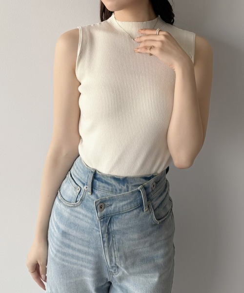 mipiarl(ミピアール)の「2WAYシャツブラウス+ノースリニットセット(シャツ/ブラウス・レディース・ピンクベージュ/ライトベージュ/ブラック・LARGE/MEDIUM/SMALL)」の9枚目の写真