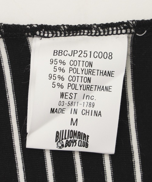 BILLIONAIRE BOYS CLUB（ビリオネア・ボーイズ・クラブ）の「BILLIONAIRE BOYS CLUB BORDER SS T-SHIRT BBCJP251C008（Tシャツ/カットソー・メンズ・ブラック/ホワイト・M/S）」の10枚目の写真