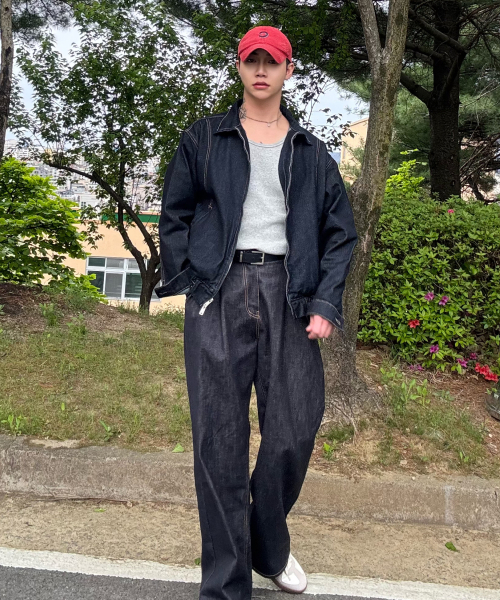 セール】ウォッシュドクロップジップアップデニムジャケット [ロー