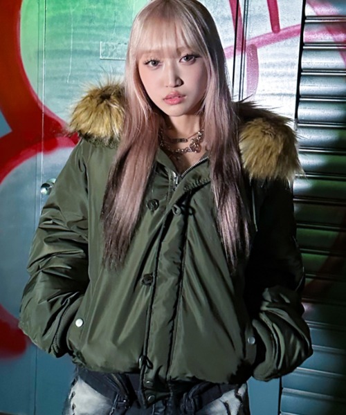 A'GEM/9 × .kom 『A'gem/エージェム』ファー付きN2Bジャケット A'gem