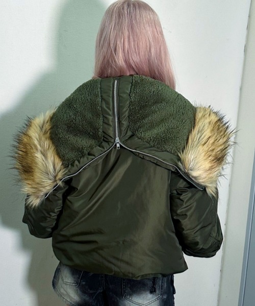 A'GEM/9 × .kom 『A'gem/エージェム』ファー付きN2Bジャケット