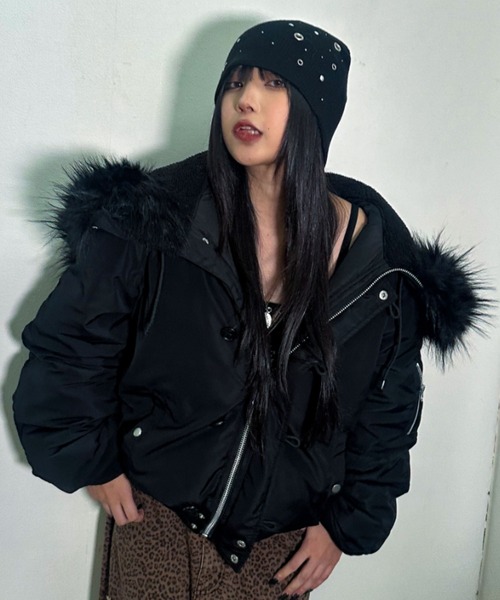 A'GEM/9 × .kom 『A'gem/エージェム』ファー付きN2Bジャケット A'gem