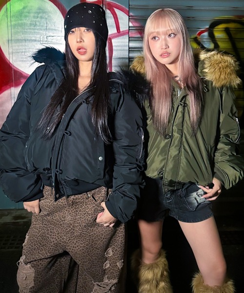 A'GEM/9 × .kom 『A'gem/エージェム』ファー付きN2Bジャケット A'gem