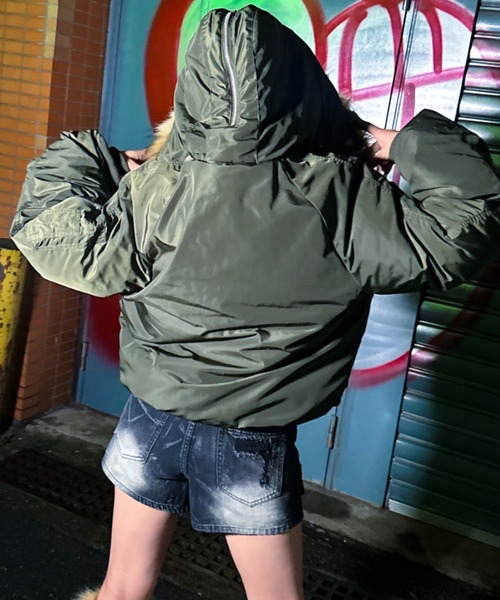 A'GEM/9 × .kom 『A'gem/エージェム』ファー付きN2Bジャケット