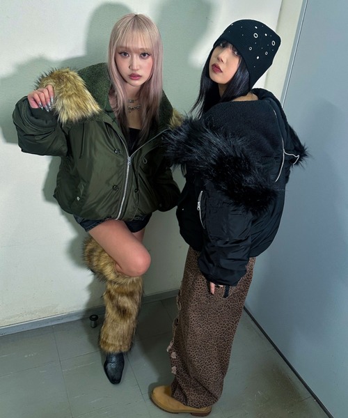 A'GEM/9 × .kom 『A'gem/エージェム』ファー付きN2Bジャケット