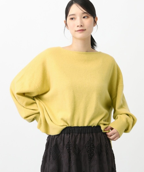 studio CLIP（スタディオクリップ）の「《natural by clip》Cラクーンカラープルオーバー（ニット/セーター・レディース・オートミール/イエロー/ブルー・FREE）」の3枚目の写真