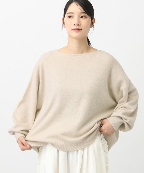 studio CLIP（スタディオクリップ）の「《natural by clip》Cラクーンカラープルオーバー（ニット/セーター・レディース・オートミール/イエロー/ブルー・FREE）」の5枚目の写真