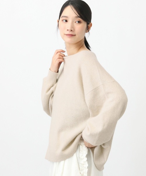studio CLIP（スタディオクリップ）の「《natural by clip》Cラクーンカラープルオーバー（ニット/セーター・レディース・オートミール/イエロー/ブルー・FREE）」の7枚目の写真