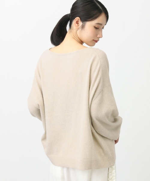 studio CLIP（スタディオクリップ）の「《natural by clip》Cラクーンカラープルオーバー（ニット/セーター・レディース・オートミール/イエロー/ブルー・FREE）」の9枚目の写真
