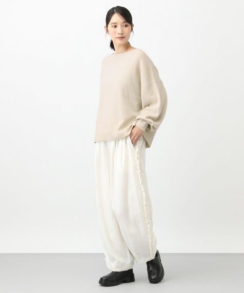 studio CLIP（スタディオクリップ）の「《natural by clip》Cラクーンカラープルオーバー（ニット/セーター・レディース・オートミール/イエロー/ブルー・FREE）」の11枚目の写真