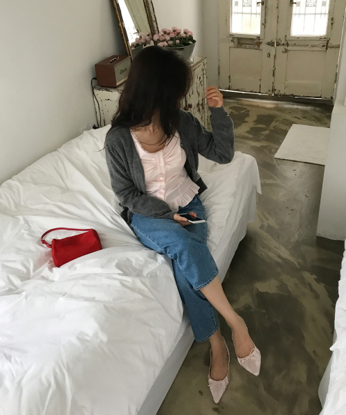 LETTER FROM MOON(レターフロムムーン)の「ヒエンナフリルウールカーディガン(グレー)(カーディガン/ボレロ・レディース・その他・FREE)」の2枚目の写真