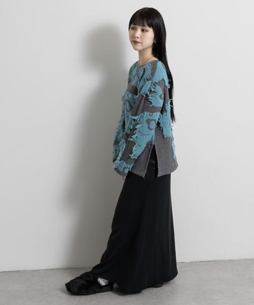 THE GOODLAND MARKET（ザグッドランドマーケット）の「cwtch　UTOPIA FLOWER KNIT PULLOVER（ニット/セーター・レディース・グレー系その他/ブラウン系その他・FREE）」の8枚目の写真