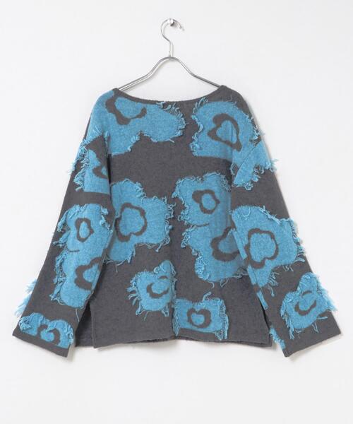 THE GOODLAND MARKET（ザグッドランドマーケット）の「cwtch　UTOPIA FLOWER KNIT PULLOVER（ニット/セーター・レディース・グレー系その他/ブラウン系その他・FREE）」の11枚目の写真
