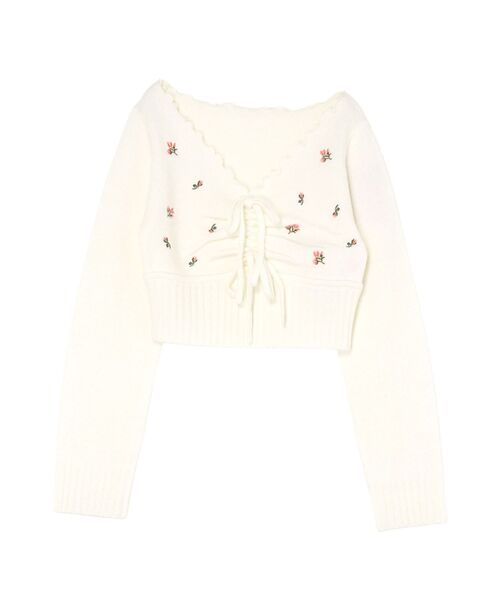 RESEXXY(リゼクシー)の「フラワーエンブロイダリーニットトップス(ニット/セーター・レディース・ホワイト/ピンク/ブルー・FREE)」の7枚目の写真