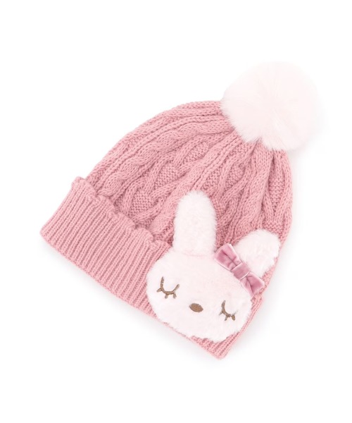 KP DECO（ケーピーデコ）の「mimiちゃん ニットフード（ニットキャップ/ビーニー・キッズ・ラベンダー/ピンク・SMALL/MEDIUM/LARGE）」の2枚目の写真