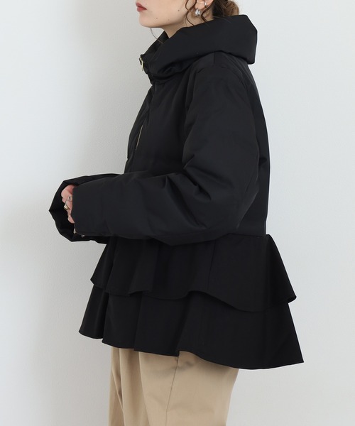 セール】EGLANTINE 裾フリルダウンジャケット（ダウンジャケット