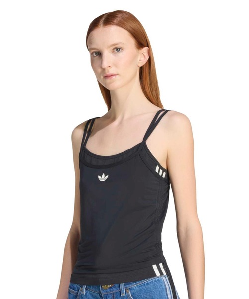 adidas(アディダス)の「adidas DOUBLE LAYERED TANK TOP / アディダス ダブル レイヤード タンクトップ(タンクトップ・レディース・ブラック・L/M/S)」の2枚目の写真