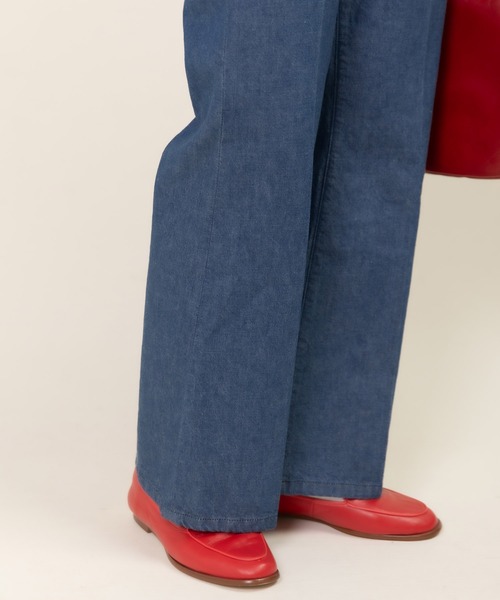 CHILD WOMAN(チャイルドウーマン)の「10oz ムラ糸デニム レトロフレアパンツ(デニムパンツ・レディース・サックスブルー/ネイビー・38/36)」の22枚目の写真