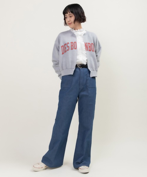 CHILD WOMAN（チャイルドウーマン）の「10oz ムラ糸デニム レトロフレアパンツ（デニムパンツ・レディース・サックスブルー/ネイビー・38/36）」の19枚目の写真