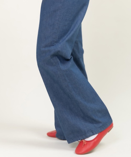 CHILD WOMAN（チャイルドウーマン）の「10oz ムラ糸デニム レトロフレアパンツ（デニムパンツ・レディース・サックスブルー/ネイビー・38/36）」の15枚目の写真