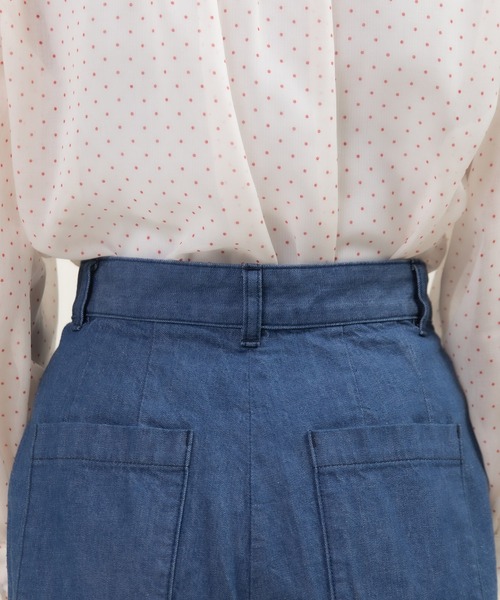 CHILD WOMAN(チャイルドウーマン)の「10oz ムラ糸デニム レトロフレアパンツ(デニムパンツ・レディース・サックスブルー/ネイビー・38/36)」の6枚目の写真