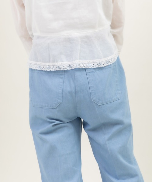 CHILD WOMAN(チャイルドウーマン)の「10oz ムラ糸デニム レトロフレアパンツ(デニムパンツ・レディース・サックスブルー/ネイビー・38/36)」の15枚目の写真