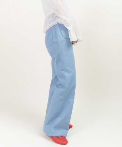 CHILD WOMAN(チャイルドウーマン)の「10oz ムラ糸デニム レトロフレアパンツ(デニムパンツ・レディース・サックスブルー/ネイビー・38/36)」の14枚目の写真