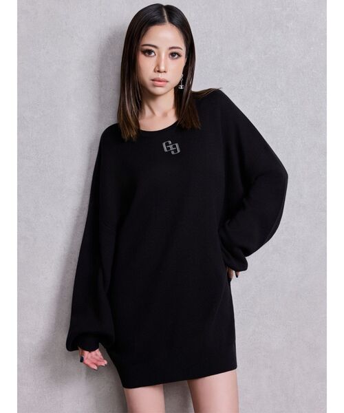 GYDA(ジェイダ)の「GG LOOSEニットトップス(ニット/セーター・レディース・ブラック/オフホワイト/ピンク/ミント・FREE)」の6枚目の写真