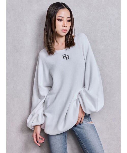 GYDA(ジェイダ)の「GG LOOSEニットトップス(ニット/セーター・レディース・ブラック/オフホワイト/ピンク/ミント・FREE)」の11枚目の写真