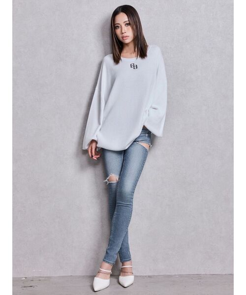 GYDA(ジェイダ)の「GG LOOSEニットトップス(ニット/セーター・レディース・ブラック/オフホワイト/ピンク/ミント・FREE)」の13枚目の写真