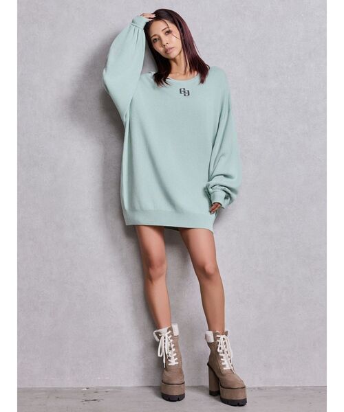 GYDA(ジェイダ)の「GG LOOSEニットトップス(ニット/セーター・レディース・ブラック/オフホワイト/ピンク/ミント・FREE)」の22枚目の写真